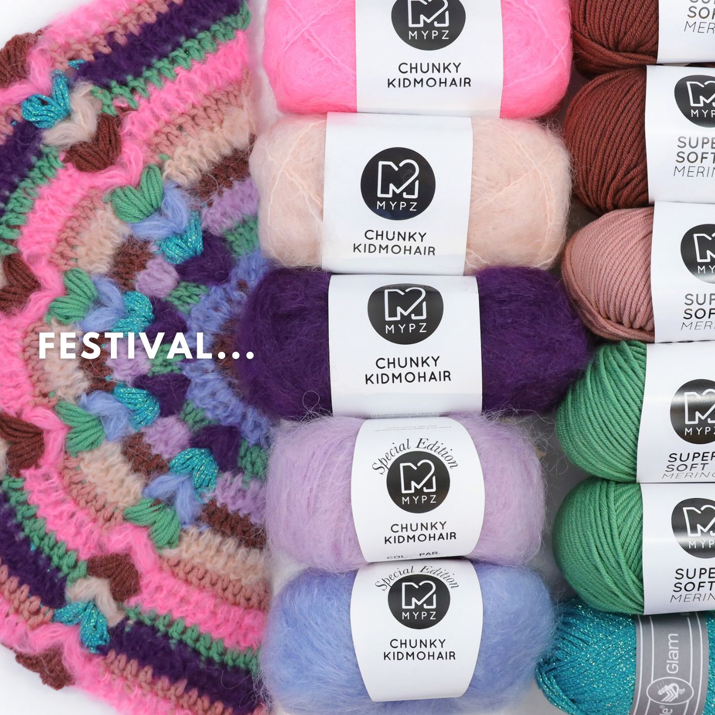 Haakpakket - MYPZ Boho omslagdoek CAL (ENG-NL-DE-FR-ES)