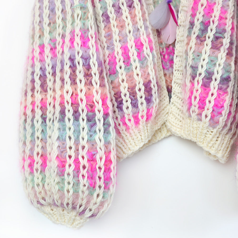Breipakket – MYPZ Chunky Mohair Rib Vest Dusty-Pink No.12 (ENG-NL)