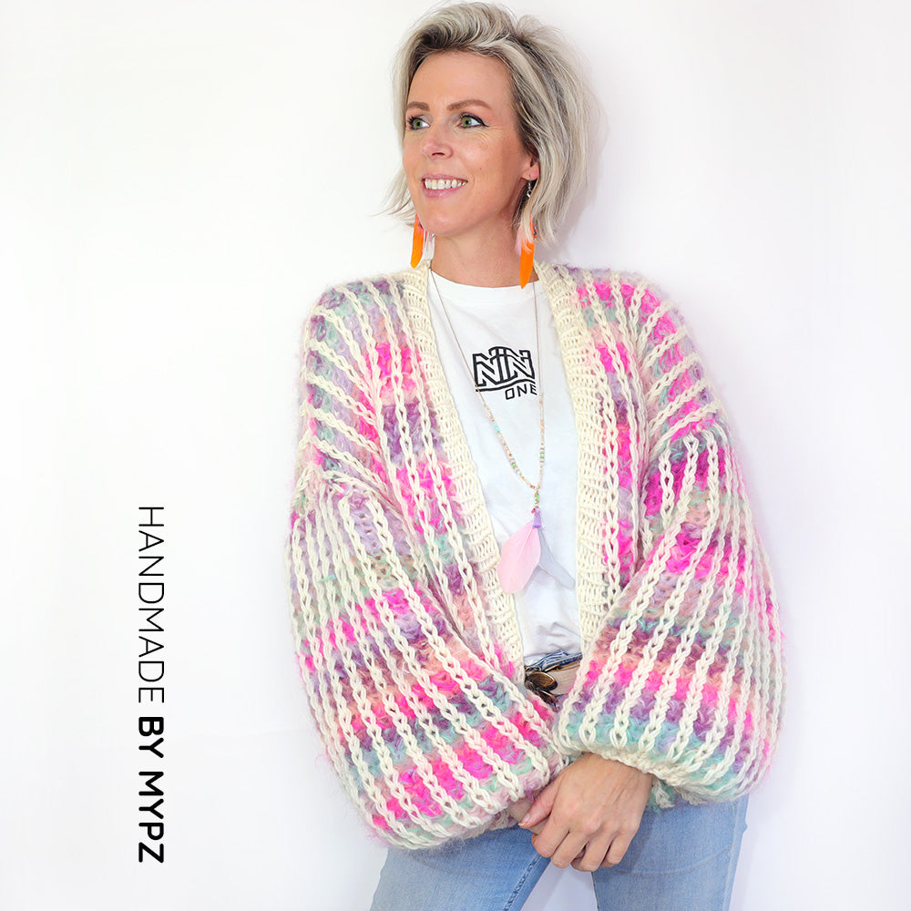 Breipatroon – MYPZ Chunky Mohair Rib Vest Dusty-Pink No.12 (ENG-NL)