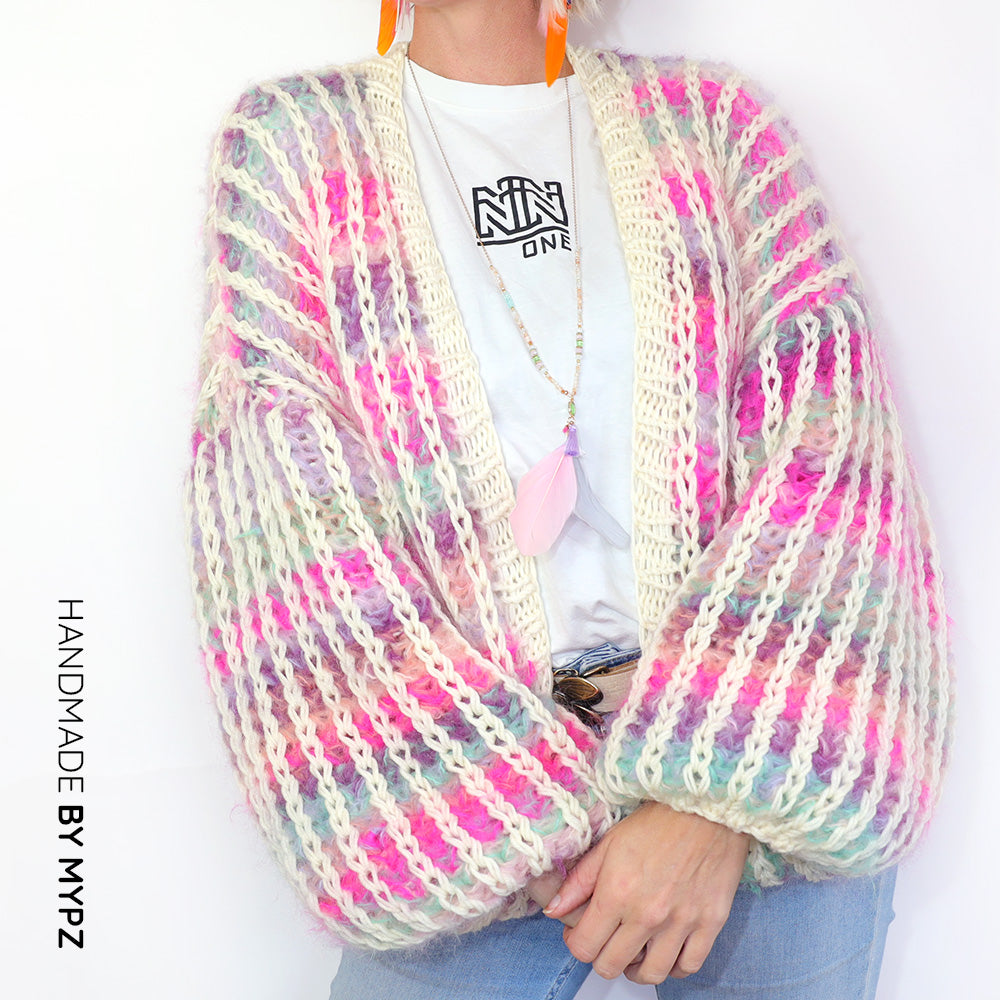 Breipakket – MYPZ Chunky Mohair Rib Vest Dusty-Pink No.12 (ENG-NL)