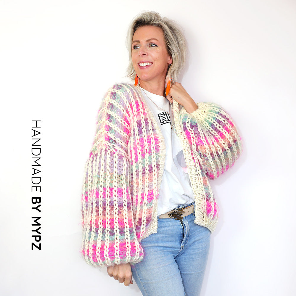 Breipakket – MYPZ Chunky Mohair Rib Vest Dusty-Pink No.12 (ENG-NL)