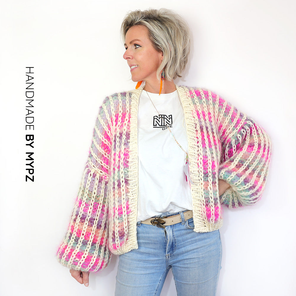 Breipakket – MYPZ Chunky Mohair Rib Vest Dusty-Pink No.12 (ENG-NL)