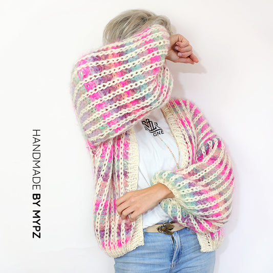 Breipakket – MYPZ Chunky Mohair Rib Vest Dusty-Pink No.12 (ENG-NL)
