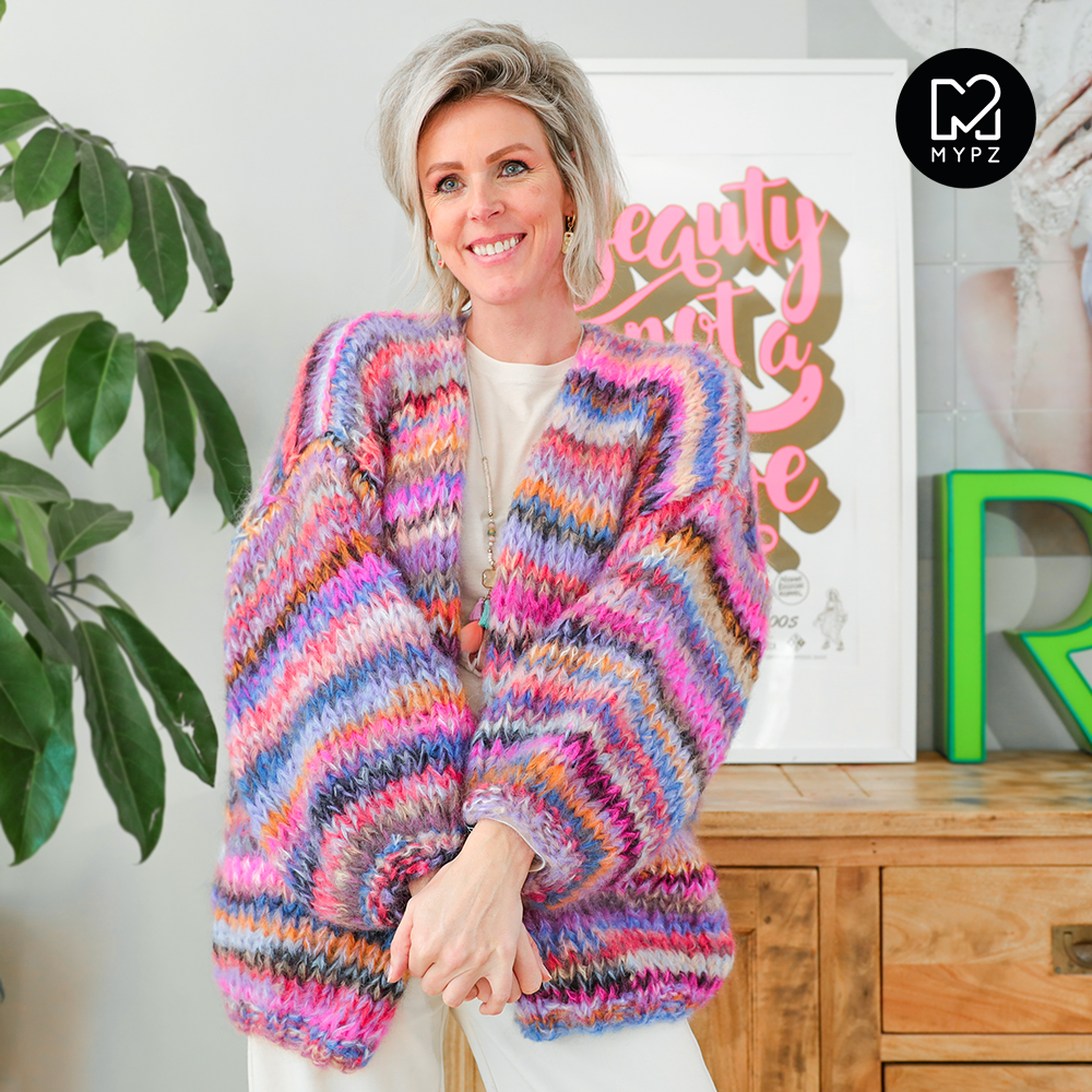 Breipakket – MYPZ  Chunky Mohair Cardigan Flirty No15 (ENG-NL)