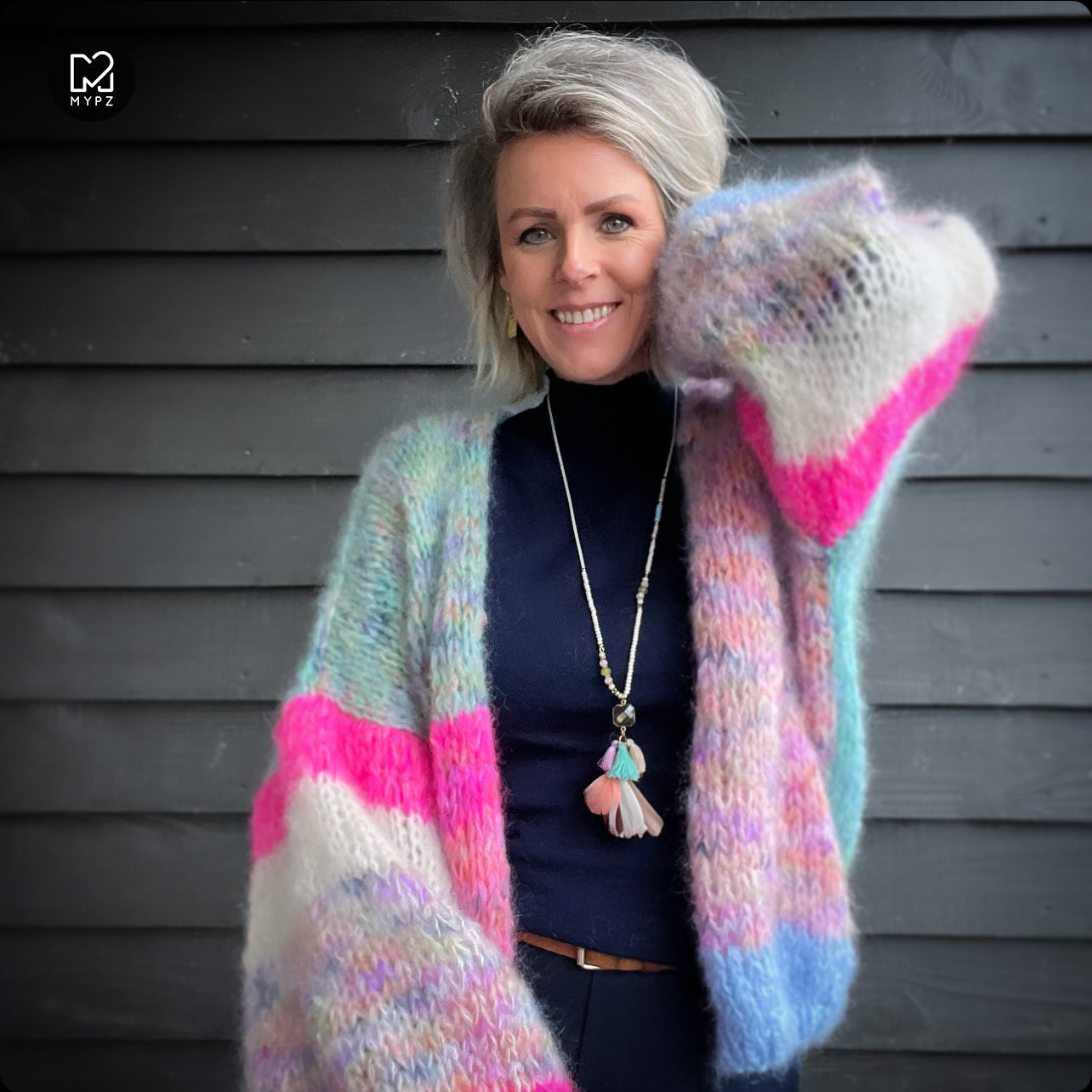 Breipatroon – Chunky Mohair Vest Flowerfields No.12 (ENG-NL)
