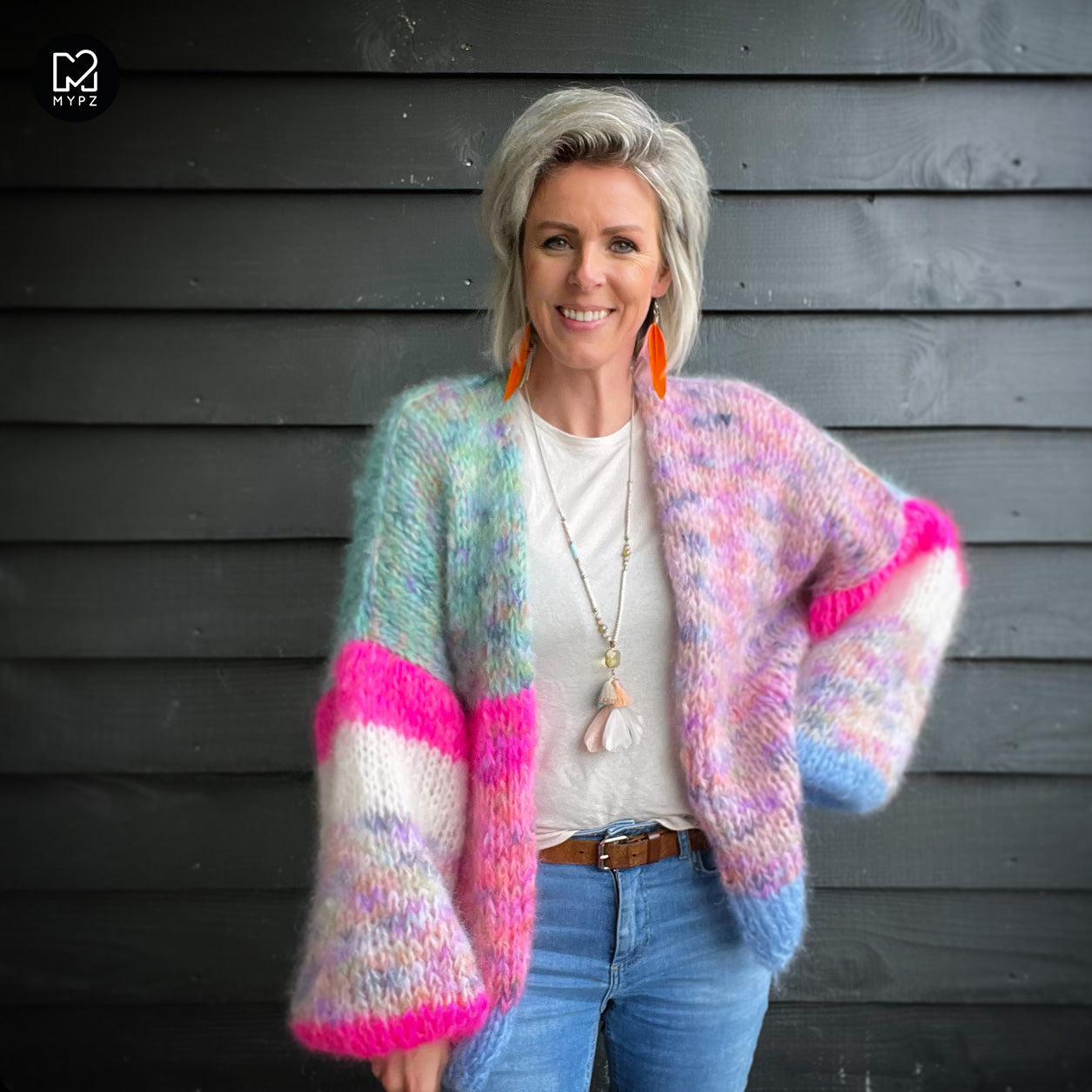 Breipatroon – Chunky Mohair Vest Flowerfields No.12 (ENG-NL)