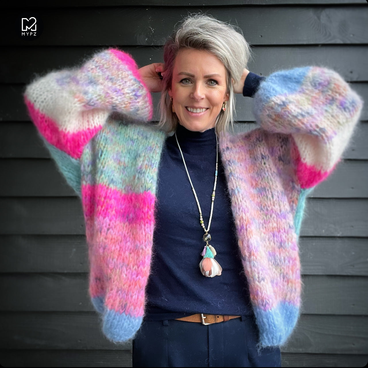 Breipatroon – Chunky Mohair Vest Flowerfields No.12 (ENG-NL)