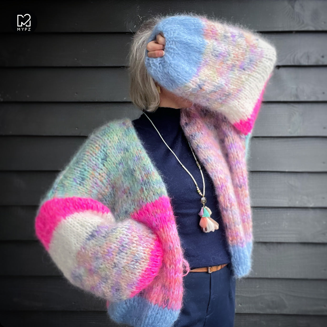 Breipatroon – Chunky Mohair Vest Flowerfields No.12 (ENG-NL)
