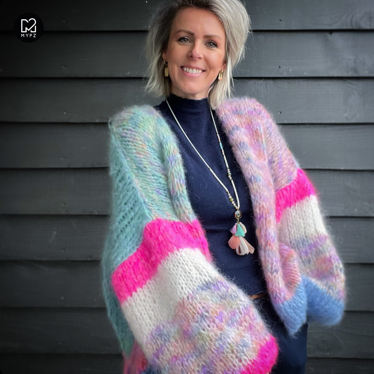 Breipatroon – Chunky Mohair Vest Flowerfields No.12 (ENG-NL)