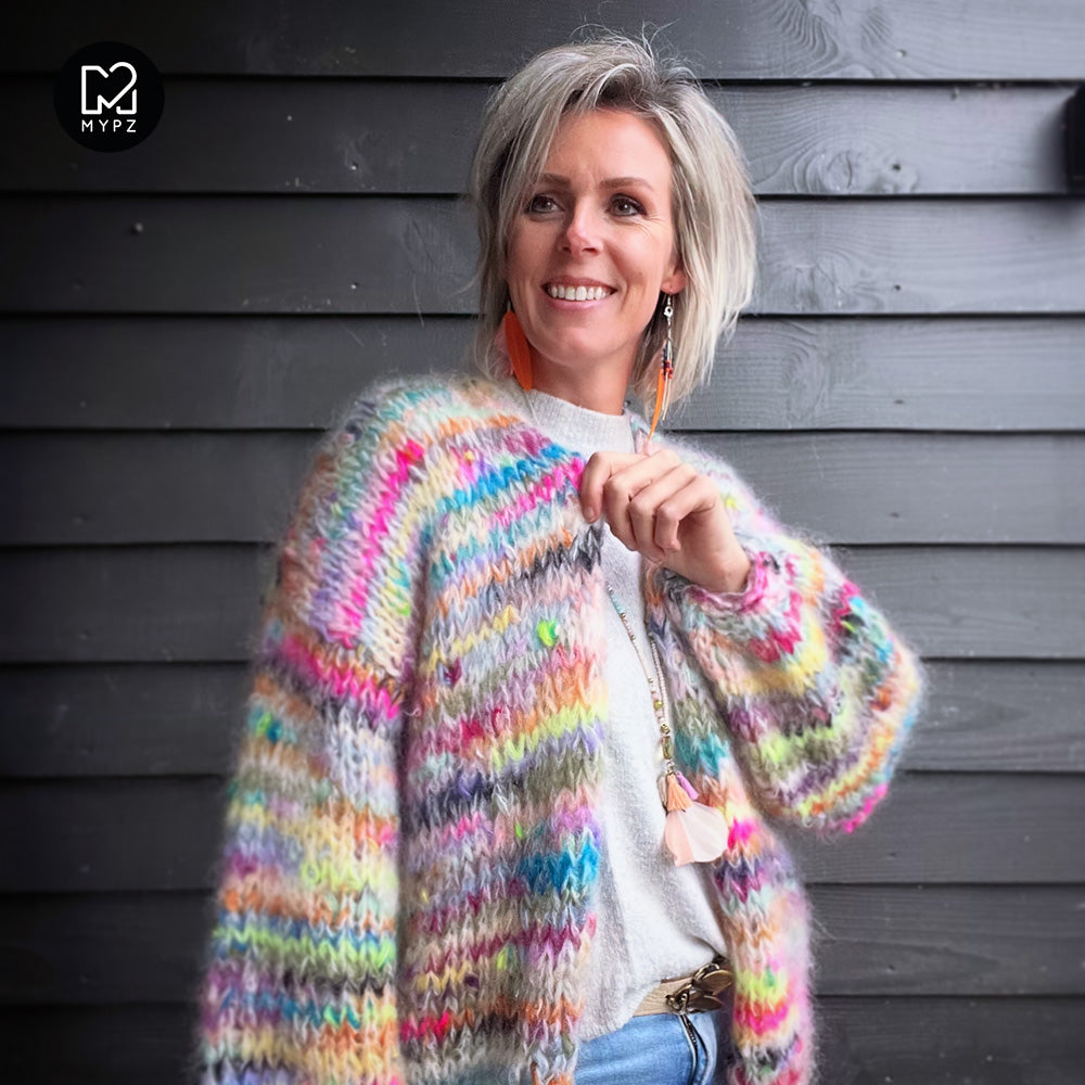 Breipakket – MYPZ Chunky Mohair vest Scrap No.15 (ENG-NL-ES)