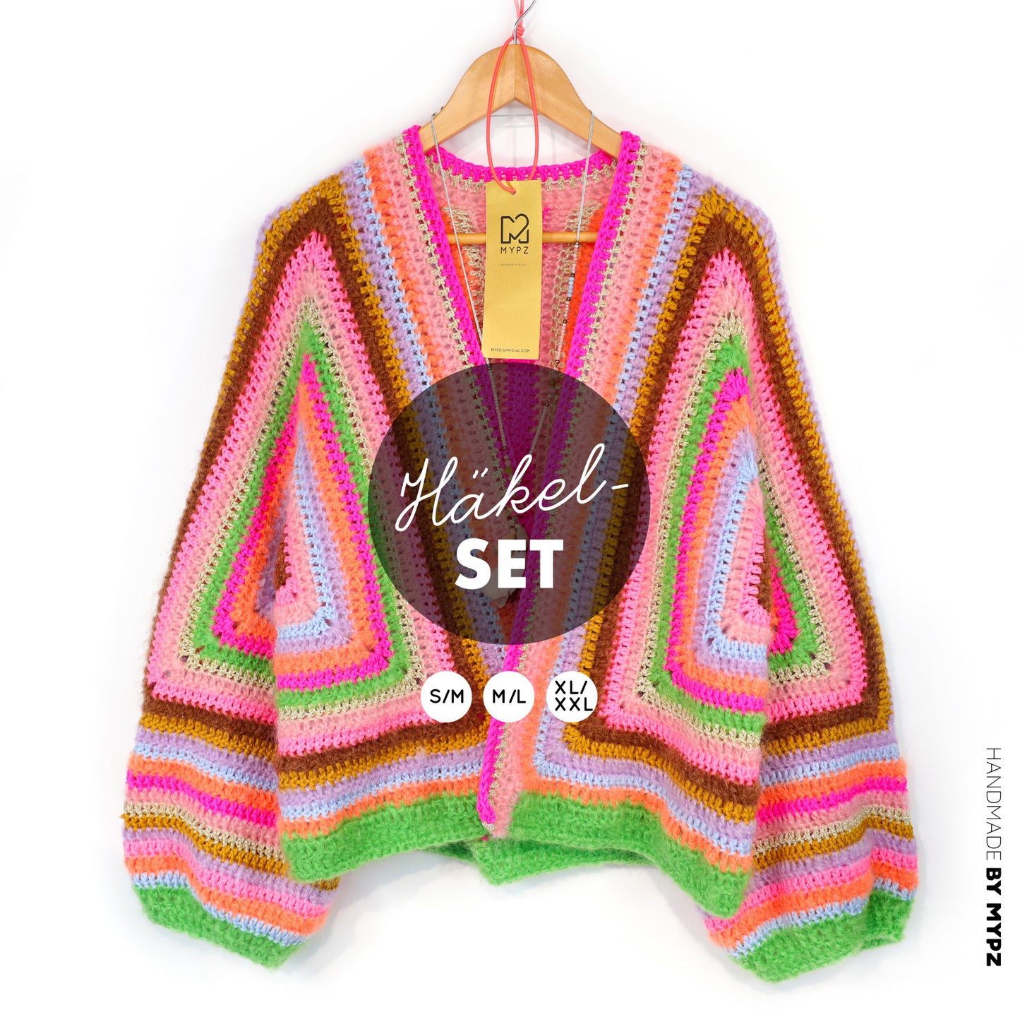 Haakpakket - MYPZ Hexagon Cardigan Vibrant Soul (ENG-NL-DE-FR-ES)