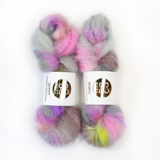 MYPZ Chunky kidmohair Dk – handgeverfd BlaBla