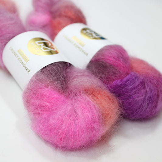 MYPZ Chunky kidmohair DK – handgeverfd Flirty red
