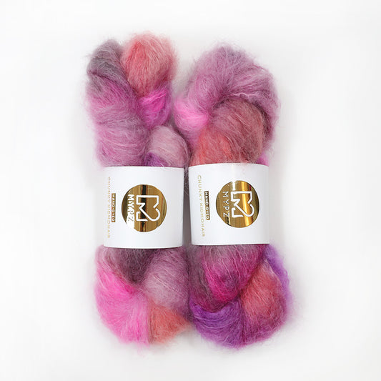 MYPZ Chunky kidmohair DK – handgeverfd Flirty red