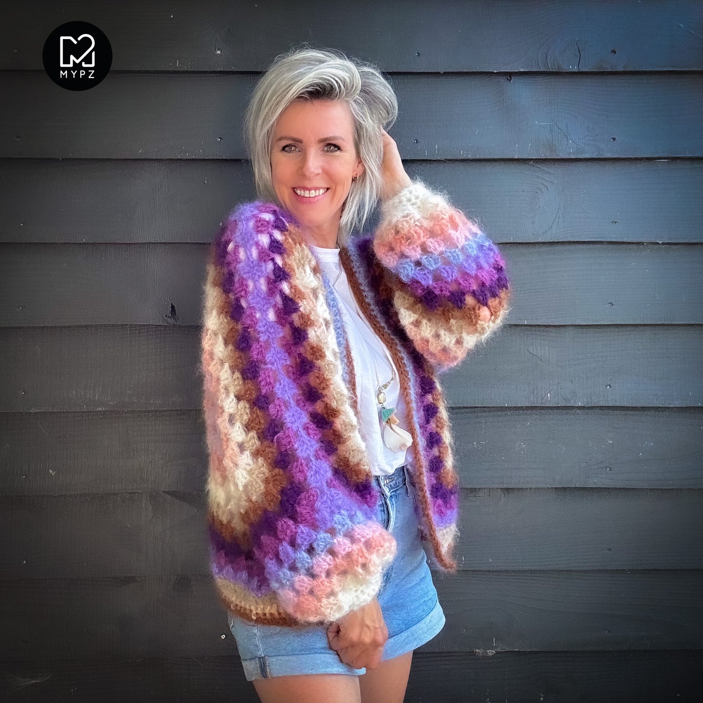 Crochet kit - MYPZ Hexagon Cardigan Elise (ENG-NL-DE)