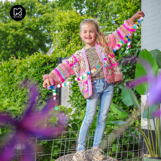 Haakpatroon - Flowergranny vestje Maia voor kinderen (ENG-NL)
