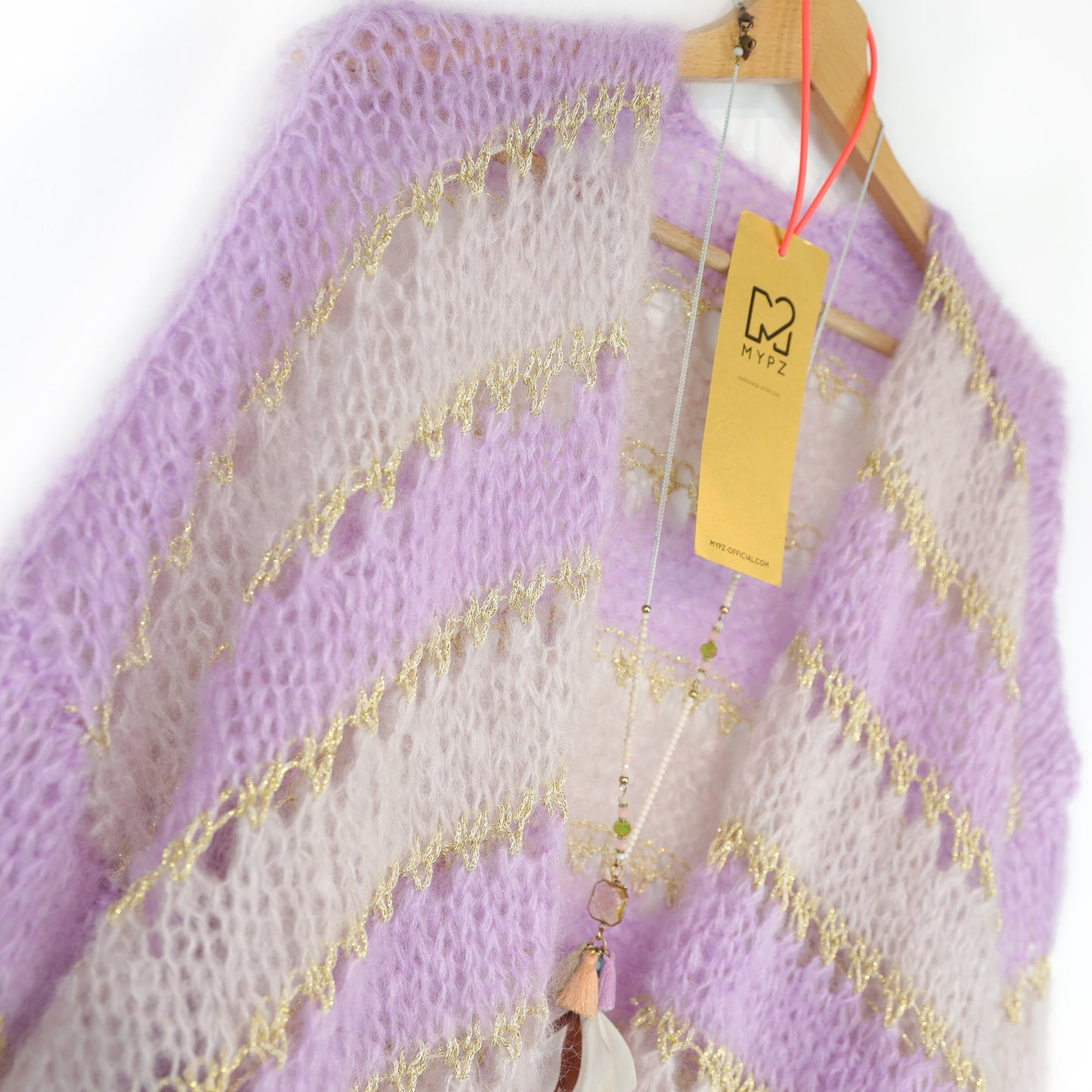 Ontwerp je eigen kit - Breipakket MYPZ Light Mohair Vest gestreept No10 (ENG-NL-DE-FR-ES)
