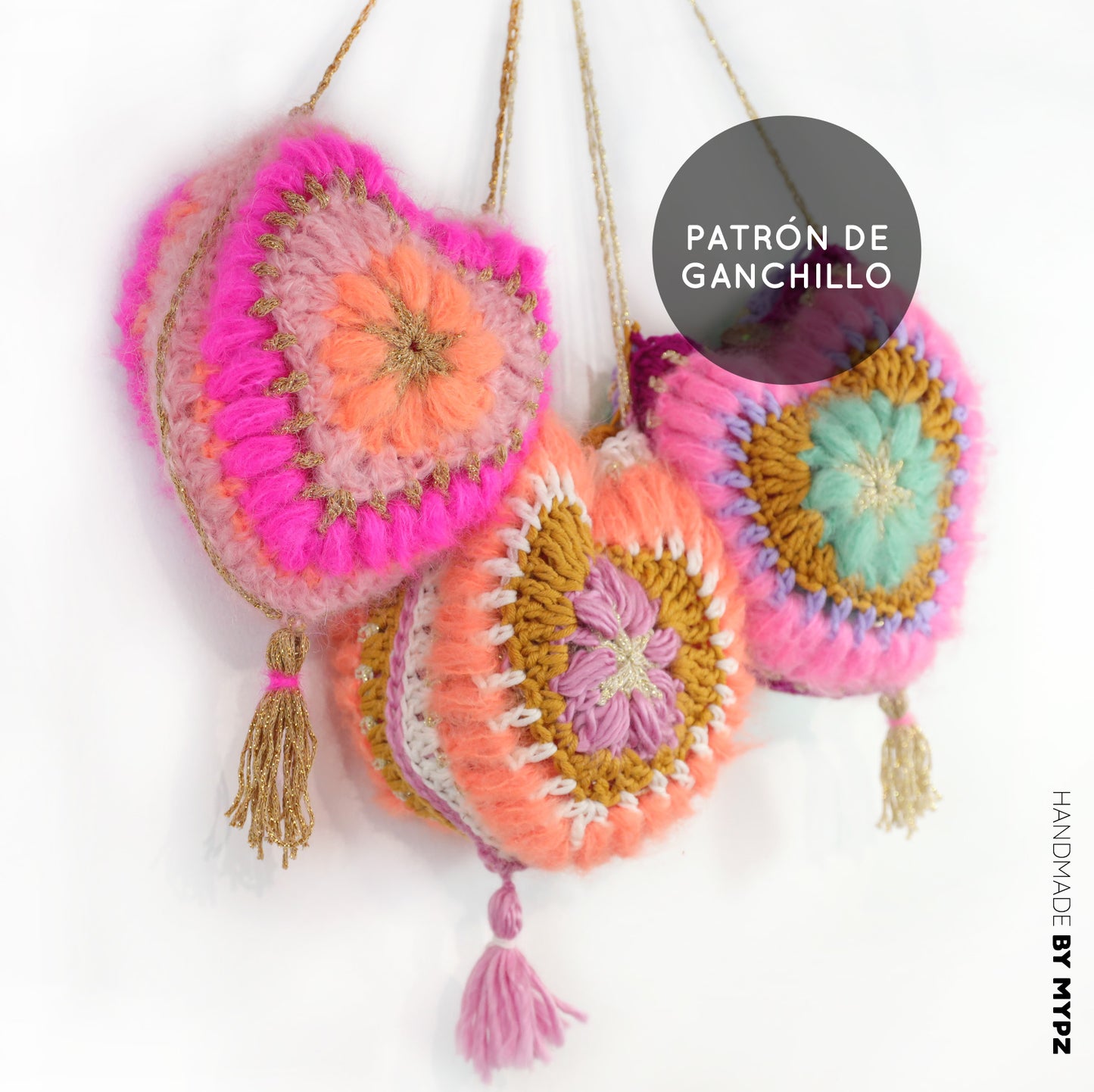 Haakpatroon - MYPZ 3D Hart tas (ENG-NL-DE-FR-ES)