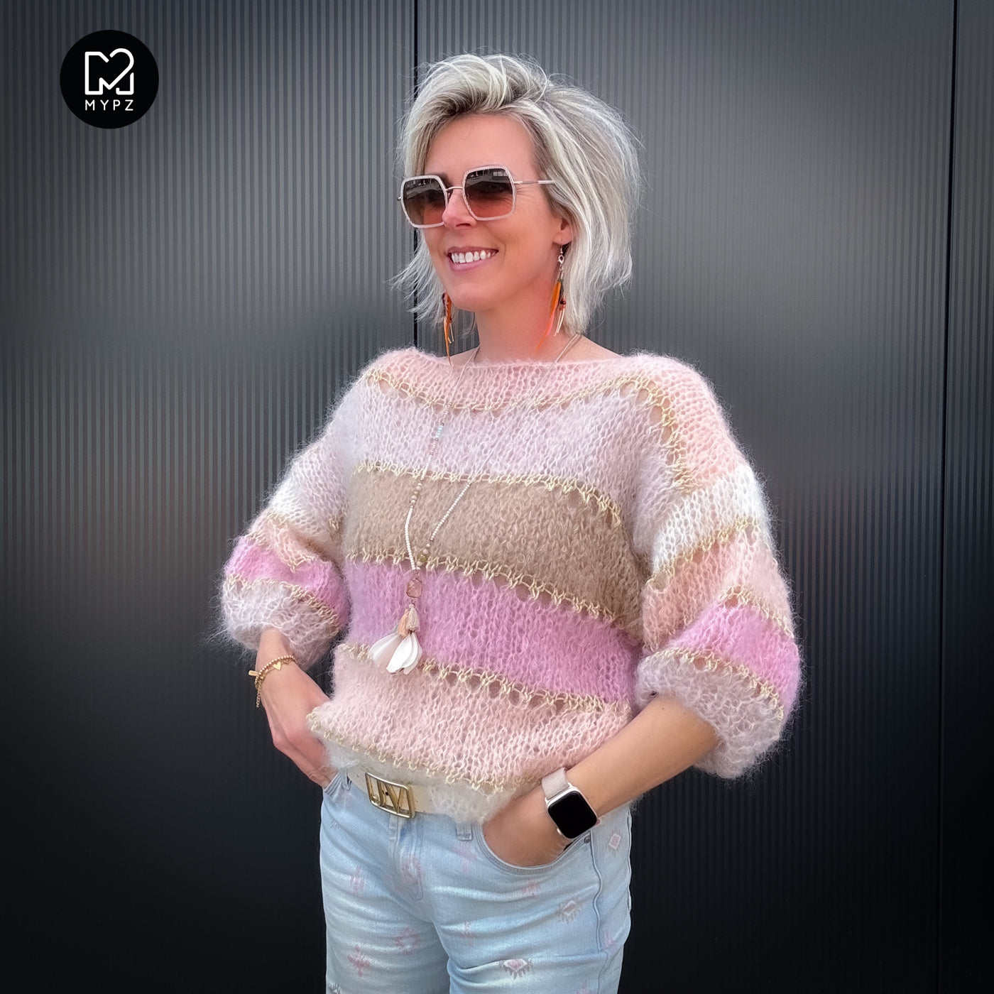 Breipakket – MYPZ Light Mohair top Beige No10 (ENG-NL-DE)