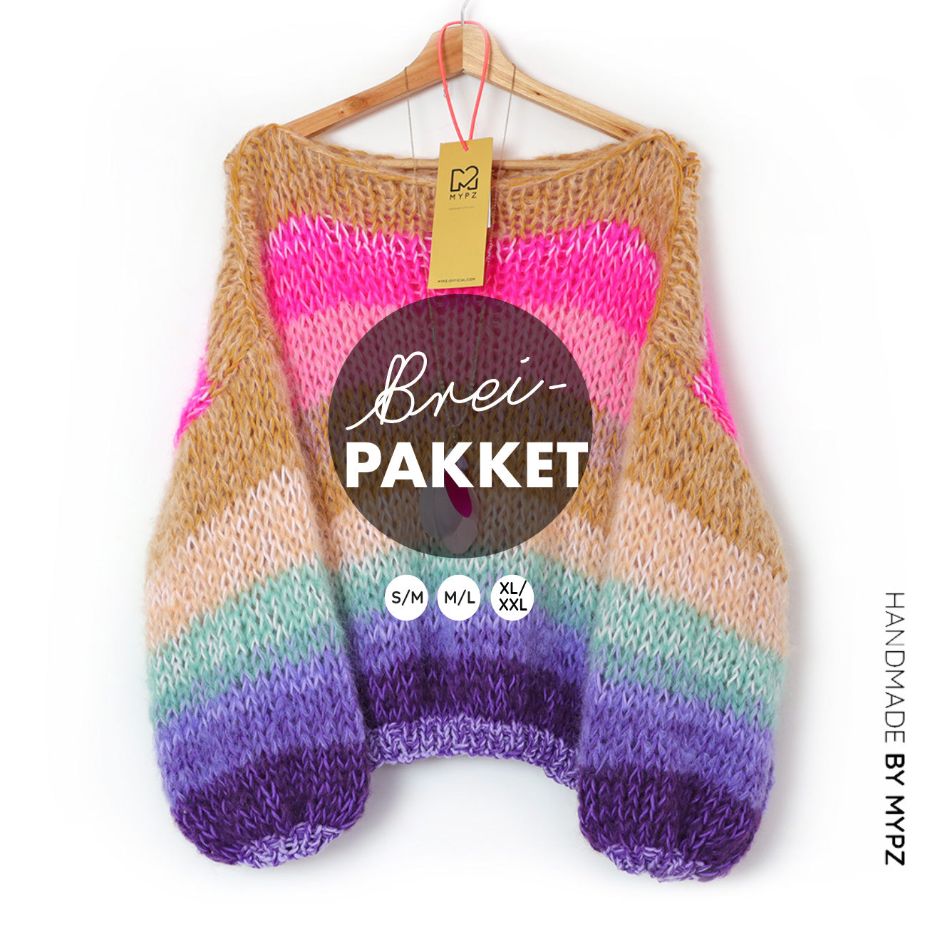 Breipakket – MYPZ Classic Mohair Pullover Rainbow No15 (ENG-NL)