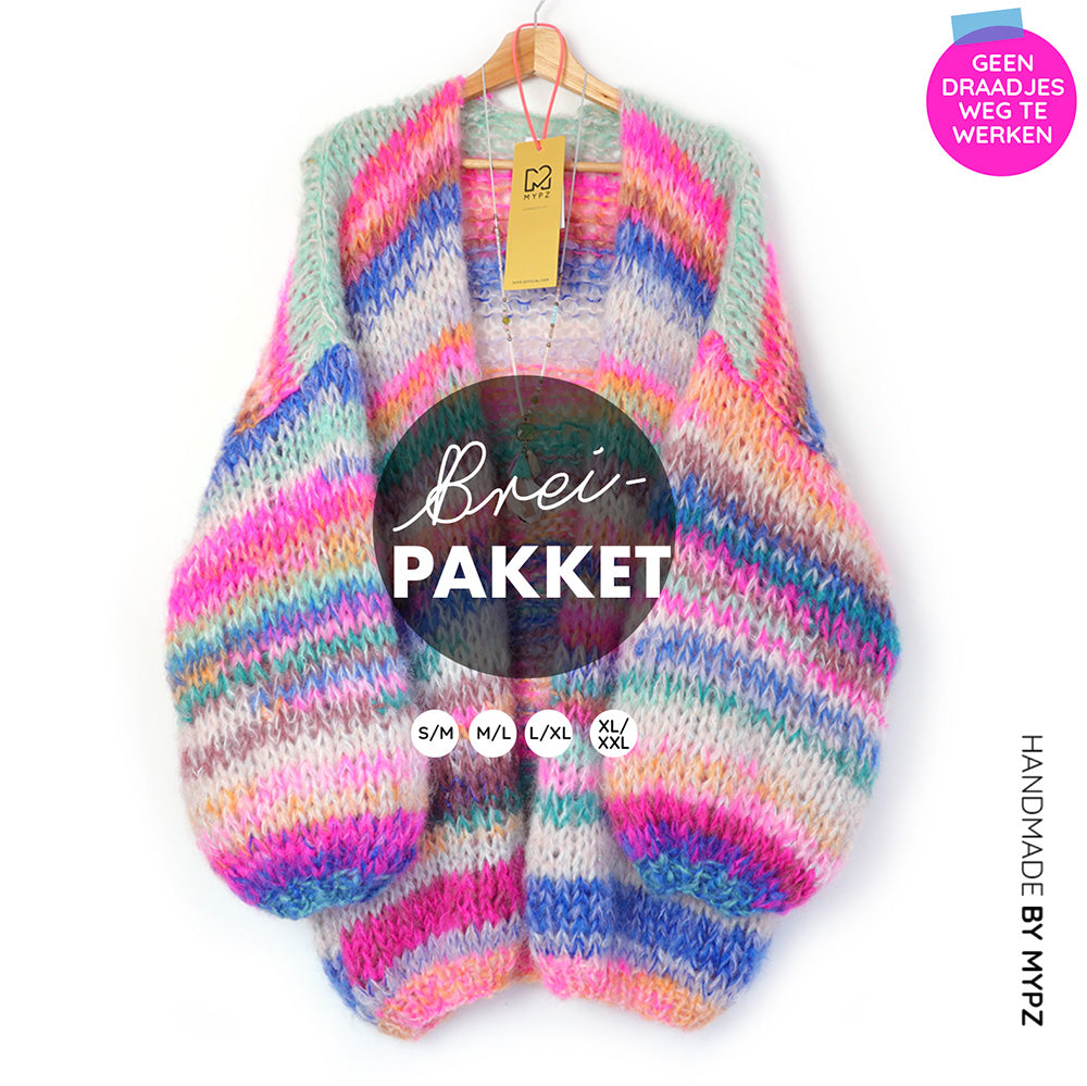 Breipakket – MYPZ Chunky Mohair vest Blue Elegance No.15 (ENG-NL)