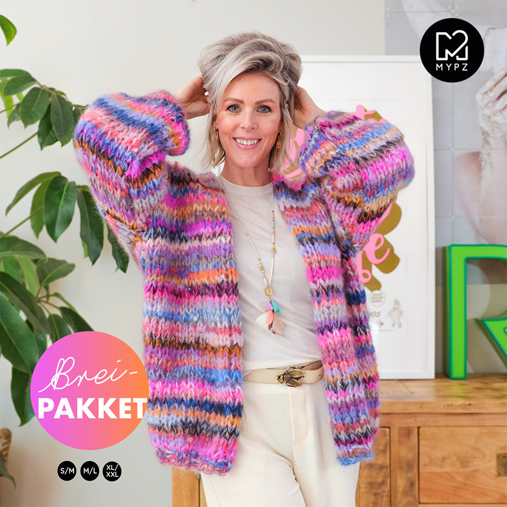 Breipakket – MYPZ  Chunky Mohair Cardigan Flirty No15 (ENG-NL)