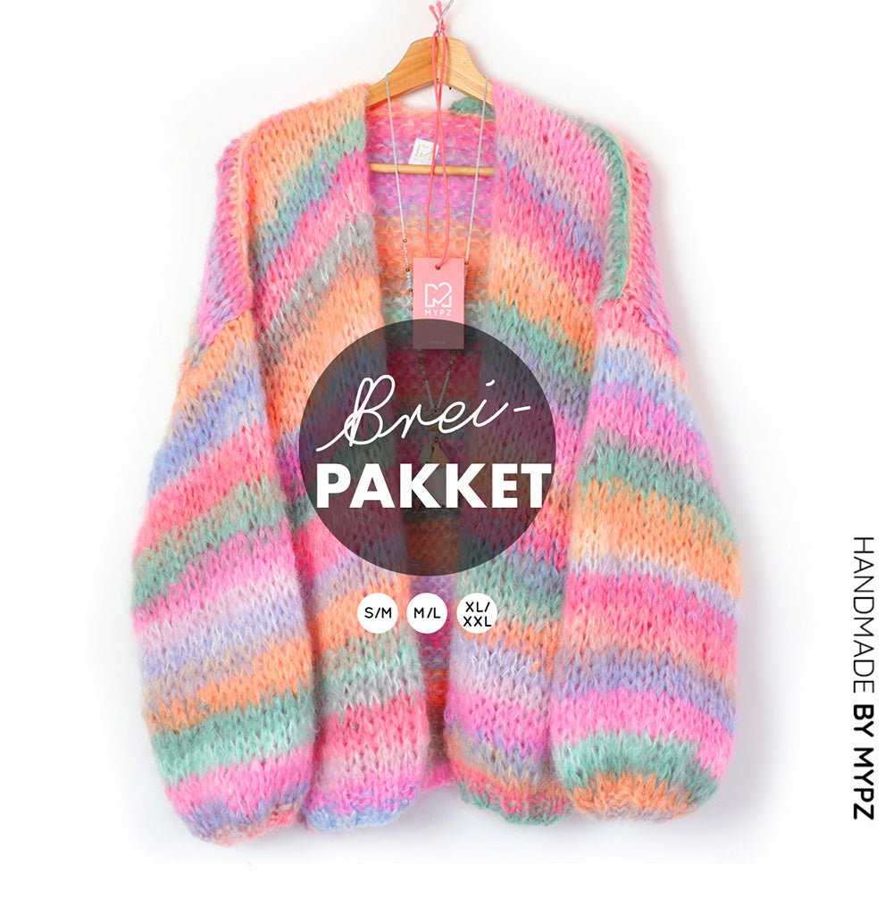 Breipakket – MYPZ Chunky Mohair Cardigan Pastelicious No15 (ENG-NL-DE)