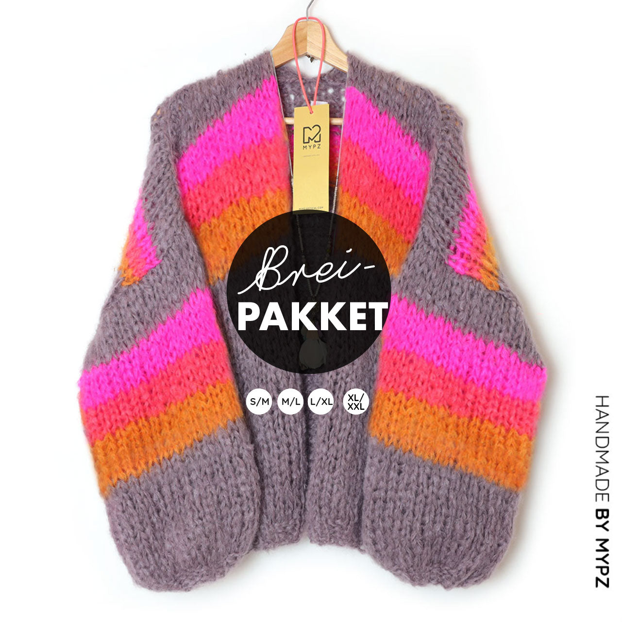 Breipakket – MYPZ Chunky Mohair vest Fluffy Cloud No.15 (ENG-NL-ES)