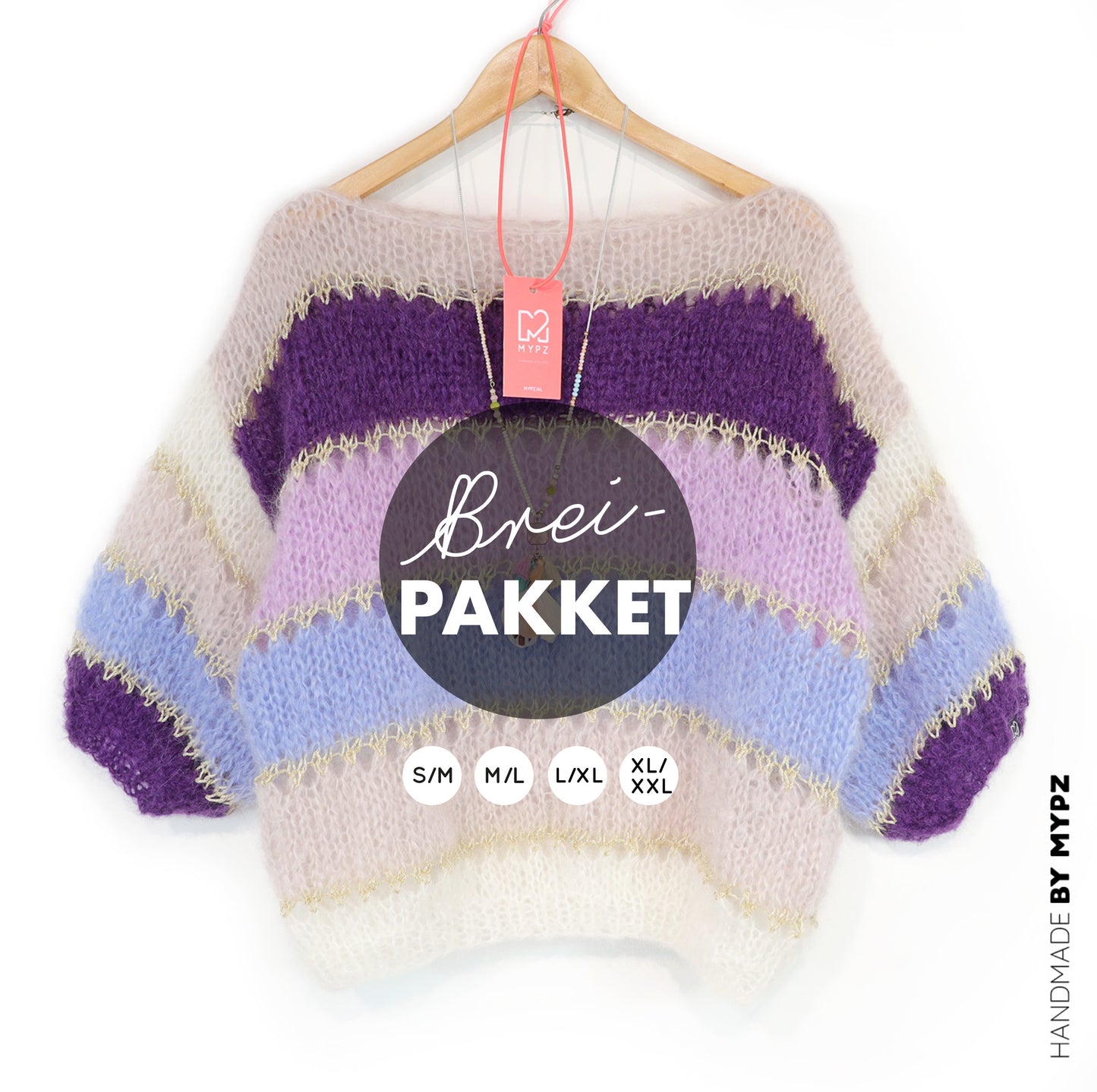 Breipakket – MYPZ Light Mohair top Purple No10 (ENG-NL-DE)