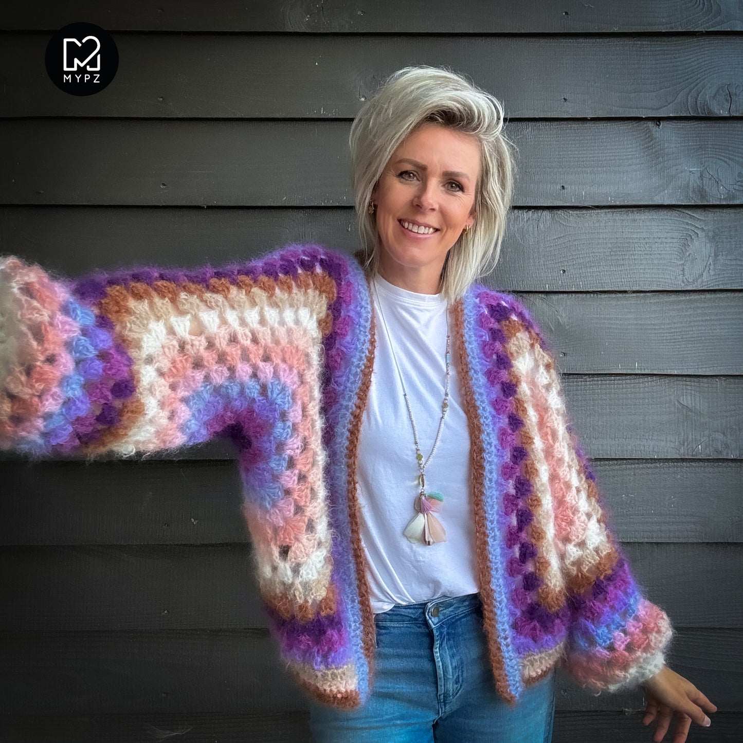Crochet kit - MYPZ Hexagon Cardigan Elise (ENG-NL-DE)