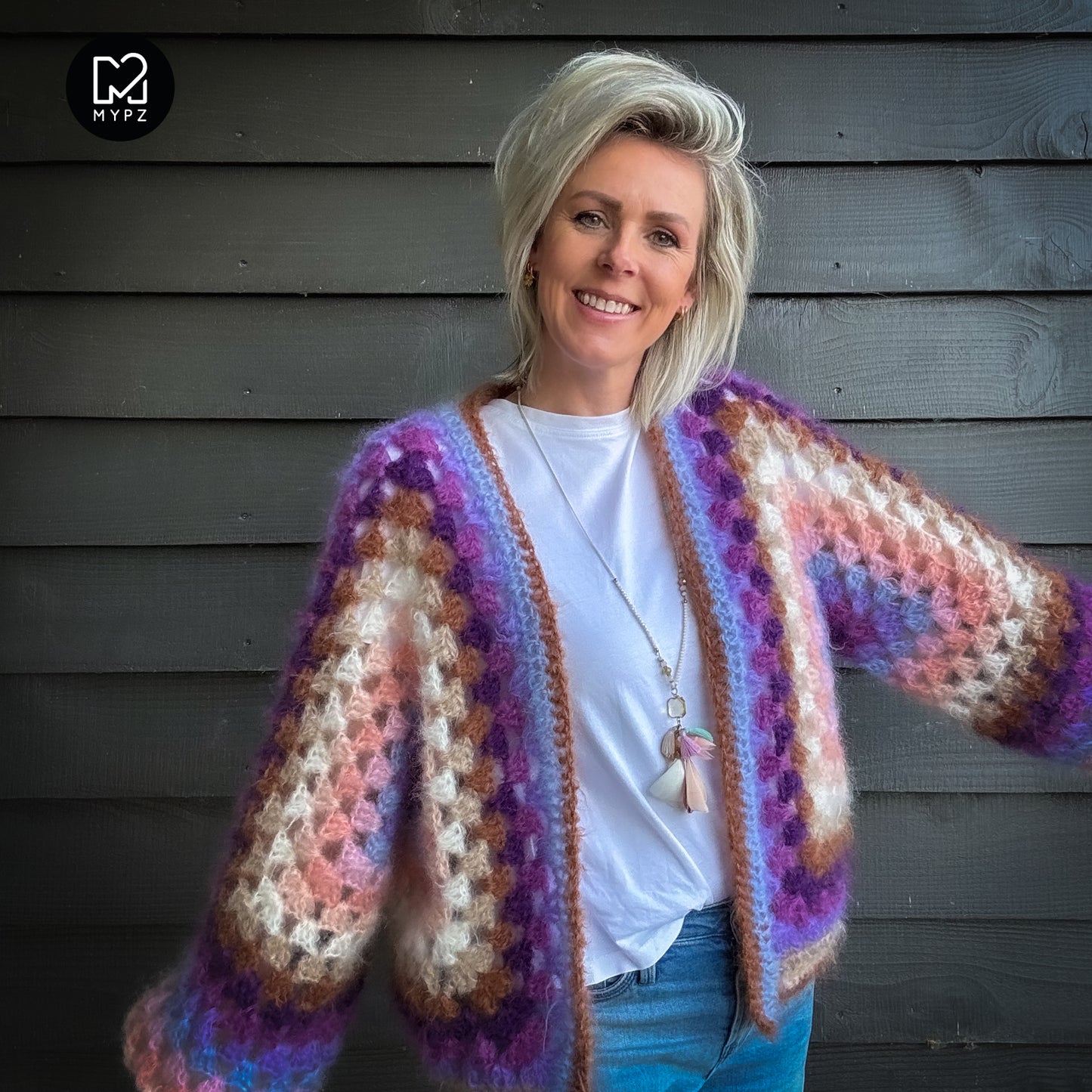 Crochet kit - MYPZ Hexagon Cardigan Elise (ENG-NL-DE)