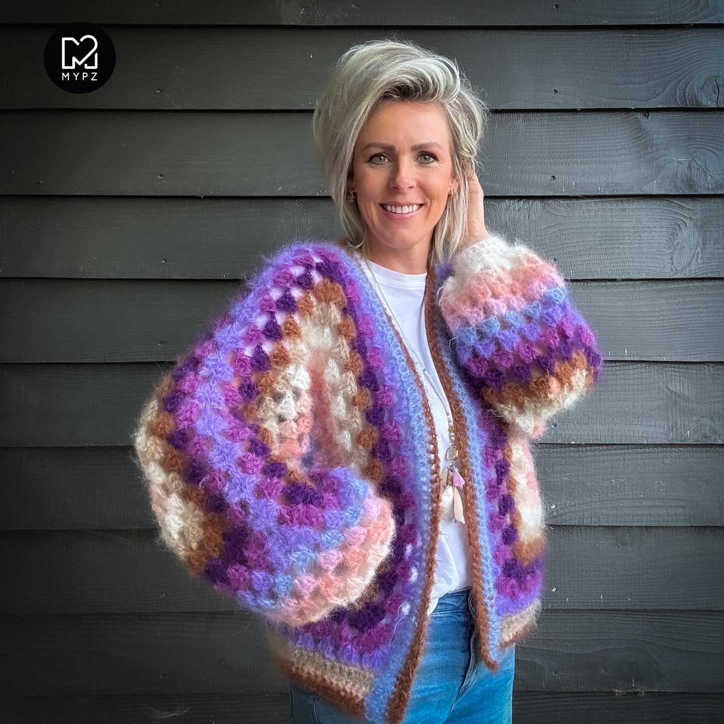 Haakpakket - MYPZ Hexagon Cardigan Elise (ENG-NL-DE)