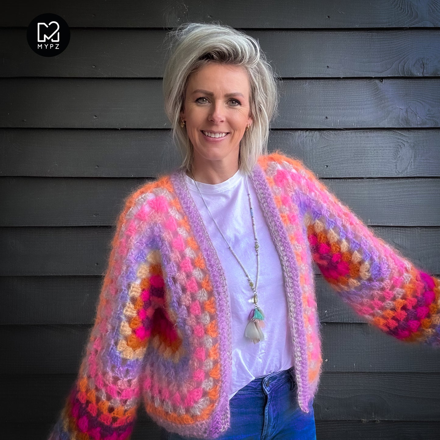 Haakpakket - MYPZ Hexagon Vest Pink Vibes (ENG-NL-DE)