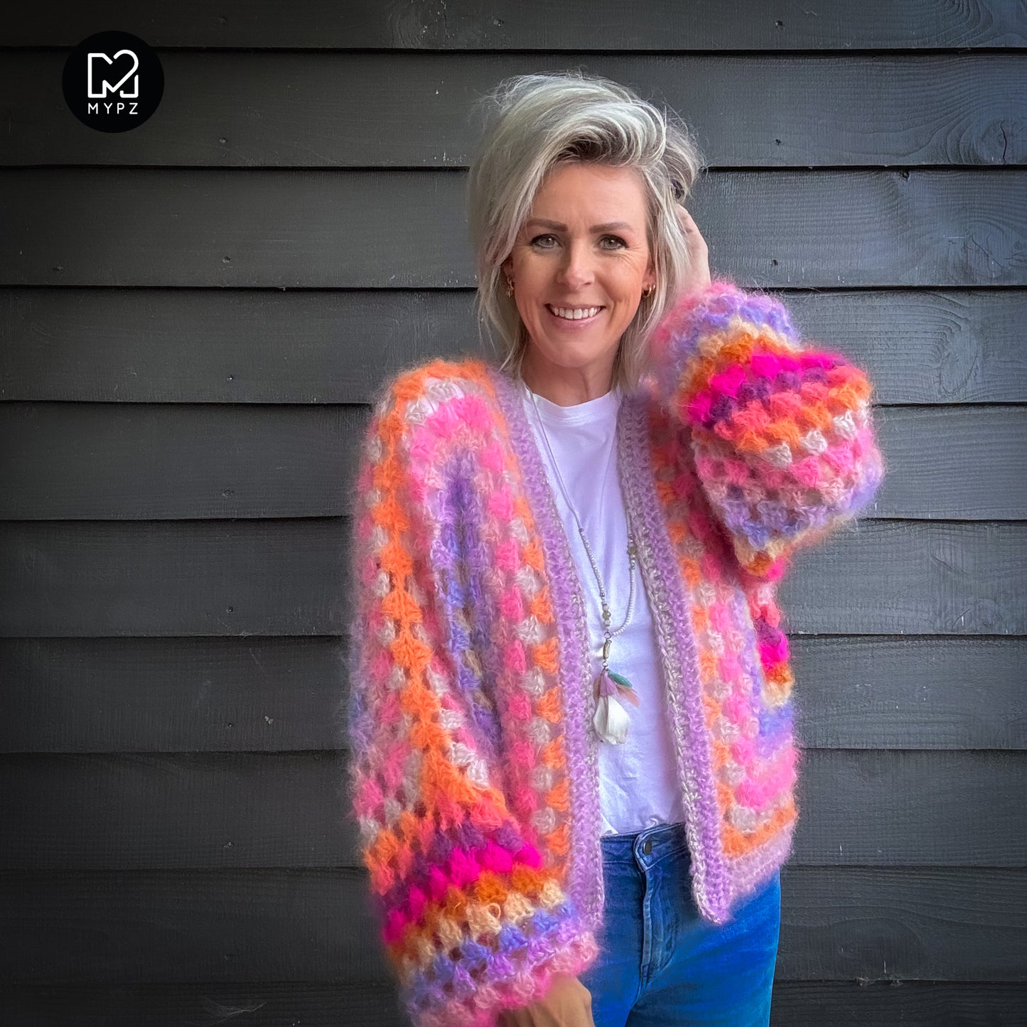 Haakpakket - MYPZ Hexagon Vest Pink Vibes (ENG-NL-DE)