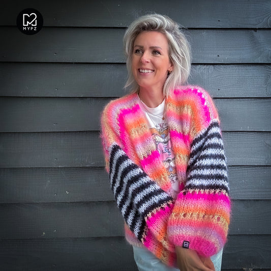 Breipatroon – MYPZ Light Mohair vest Pink Magic No10 (ENG-NL-DE)