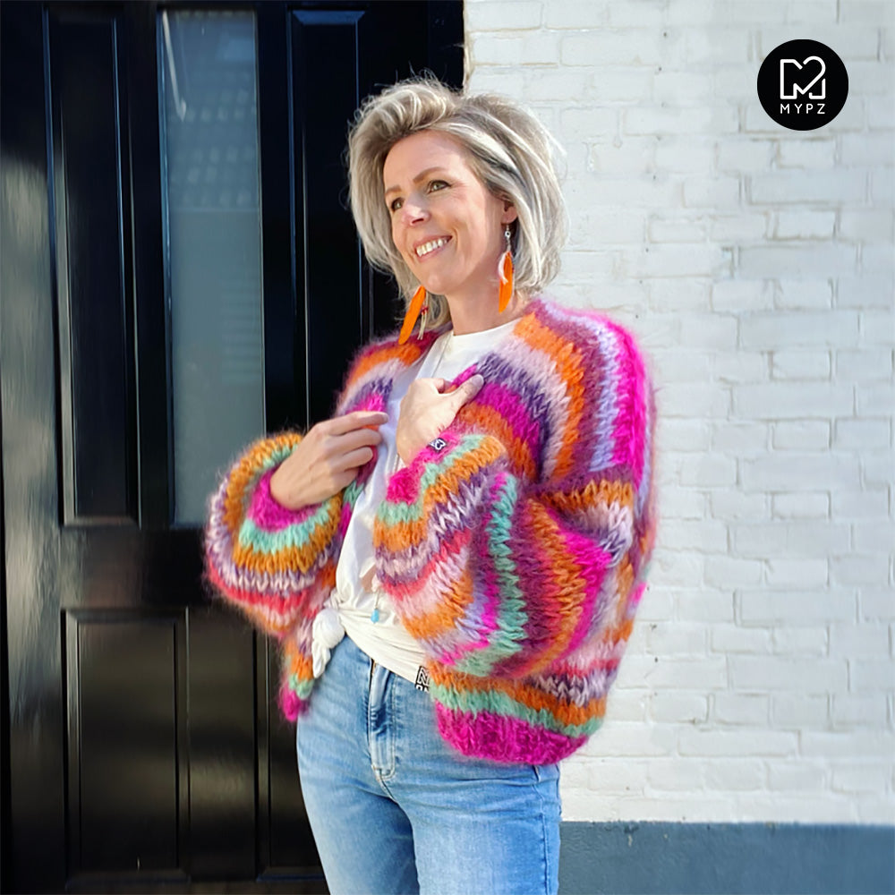 Breipakket – MYPZ kort Chunky Mohair vest Lavie No.15 (ENG-NL-ES)