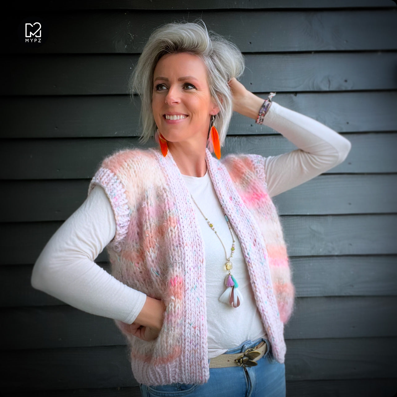 Breipakket – Chunky Bodywarmer Mauve No.12 (ENG-NL)