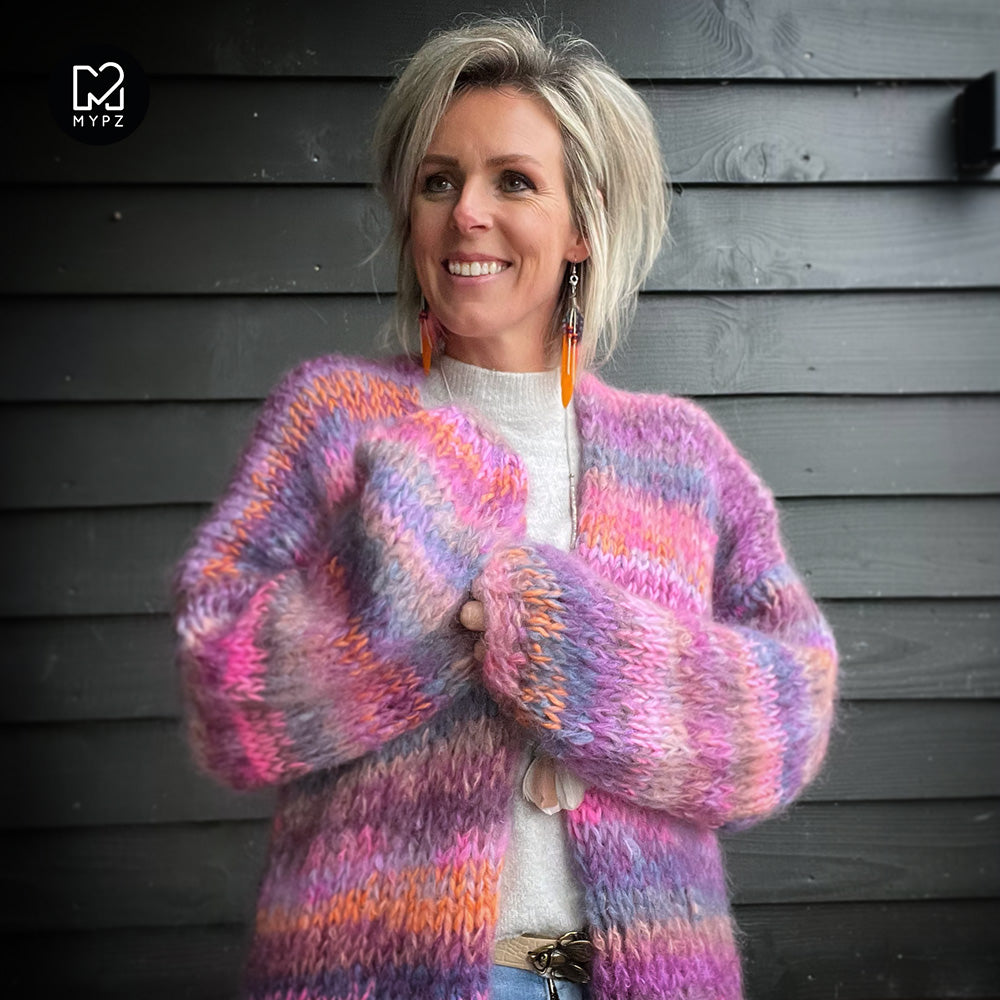 Breipakket – MYPZ Chunky mohair cardigan Majestic No.15 (ENG-NL)