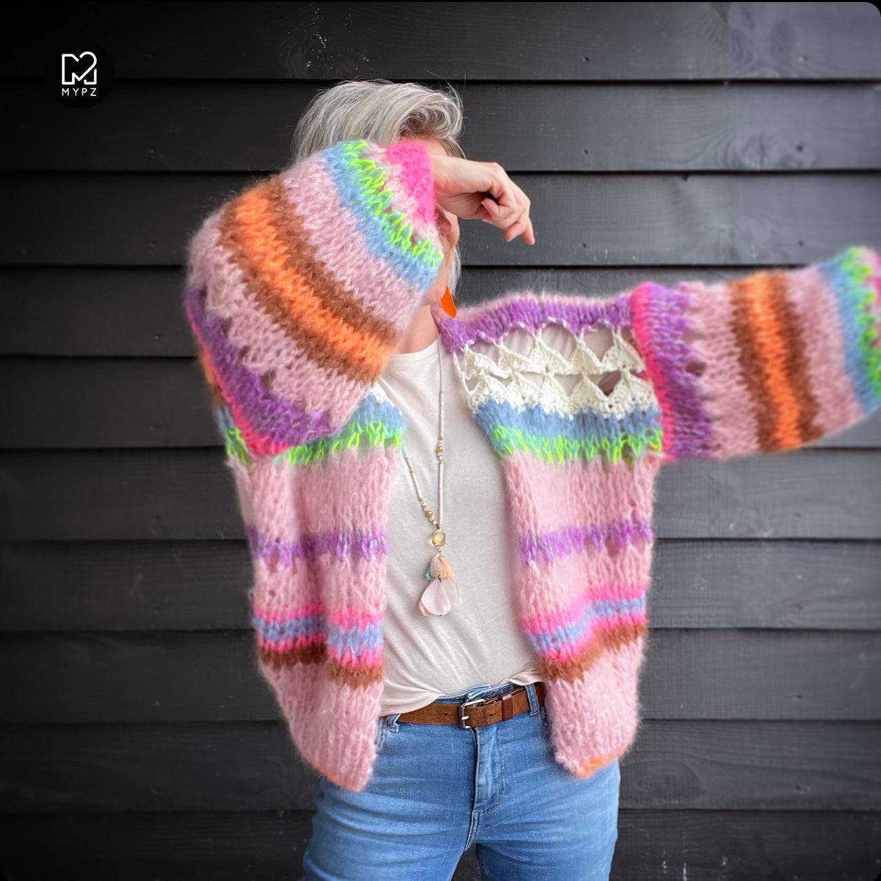 Breipatroon – MYPZ Chunky Mohair vest Miami No.15 (ENG-NL)