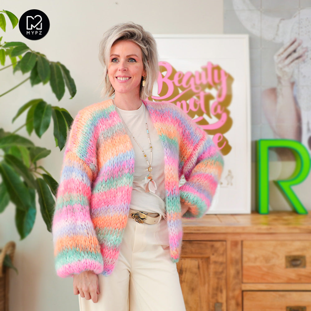 Breipakket – MYPZ Chunky Mohair Cardigan Pastelicious No15 (ENG-NL-DE)