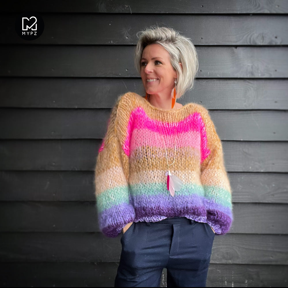 Breipakket – MYPZ Classic Mohair Pullover Rainbow No15 (ENG-NL)