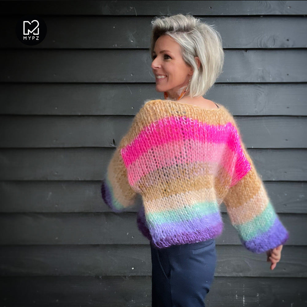 Breipakket – MYPZ Classic Mohair Pullover Rainbow No15 (ENG-NL)