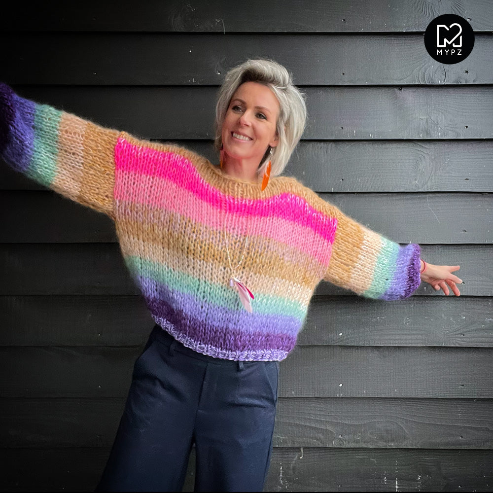 Breipakket – MYPZ Classic Mohair Pullover Rainbow No15 (ENG-NL)