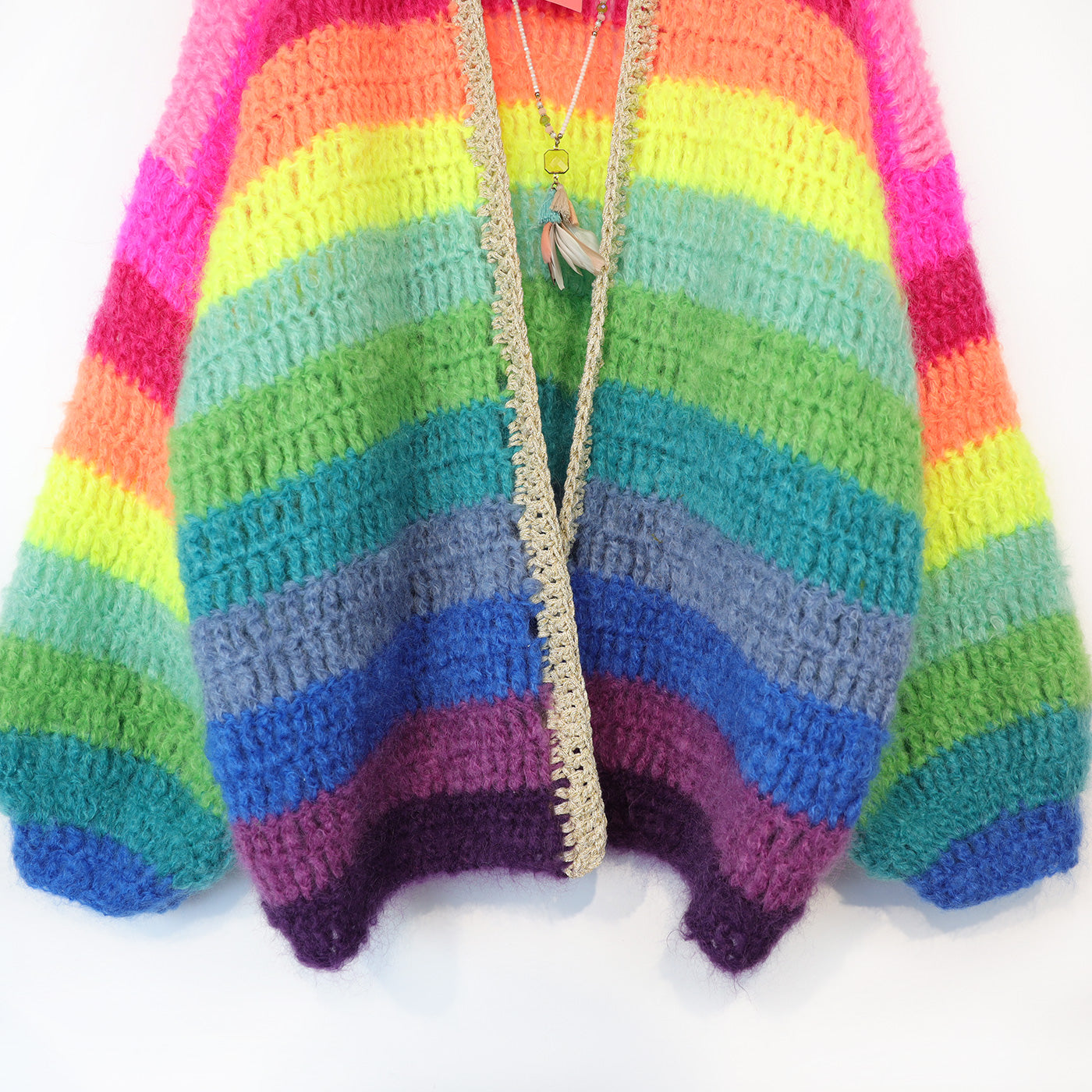 Haakpakket - Chunky Mohair cardigan Bowie Crochet (ENG-NL-DE)