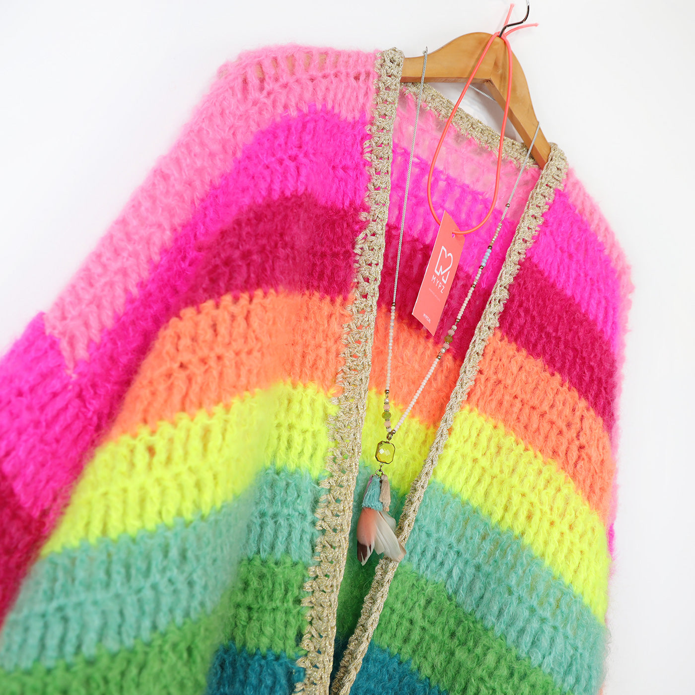 Haakpakket - Chunky Mohair cardigan Bowie Crochet (ENG-NL-DE)