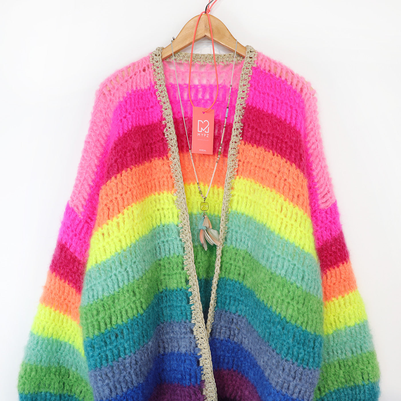 Haakpakket - Chunky Mohair cardigan Bowie Crochet (ENG-NL-DE)