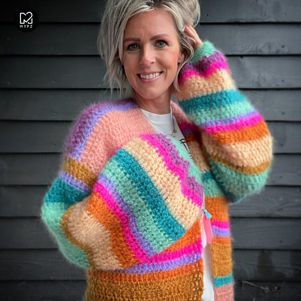 Haakpakket - Chunky Mohair vest Gemstone