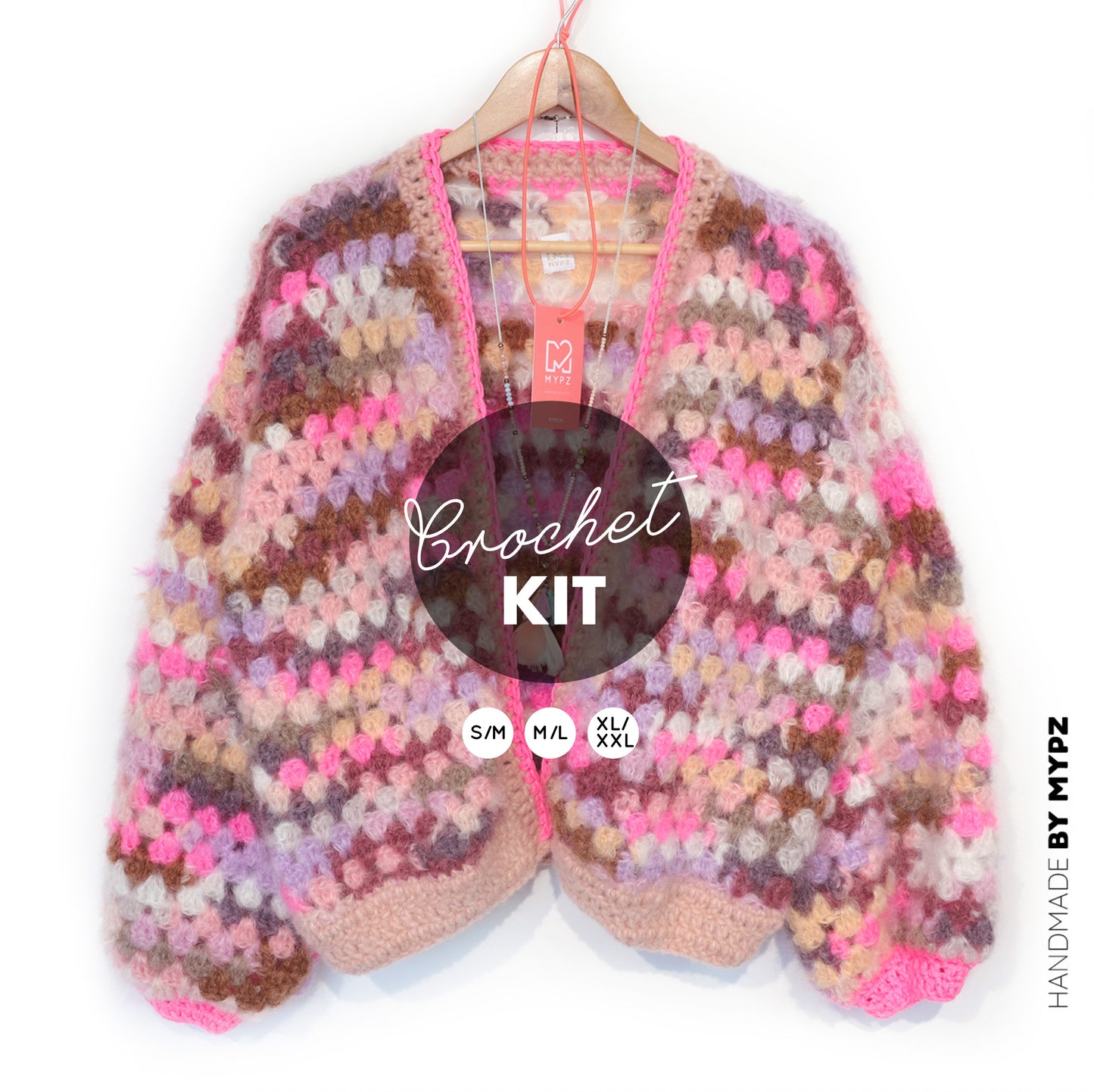 Haakpakket - MYPZ Mohair vest Pastel Bloom (ENG-NL-DE)