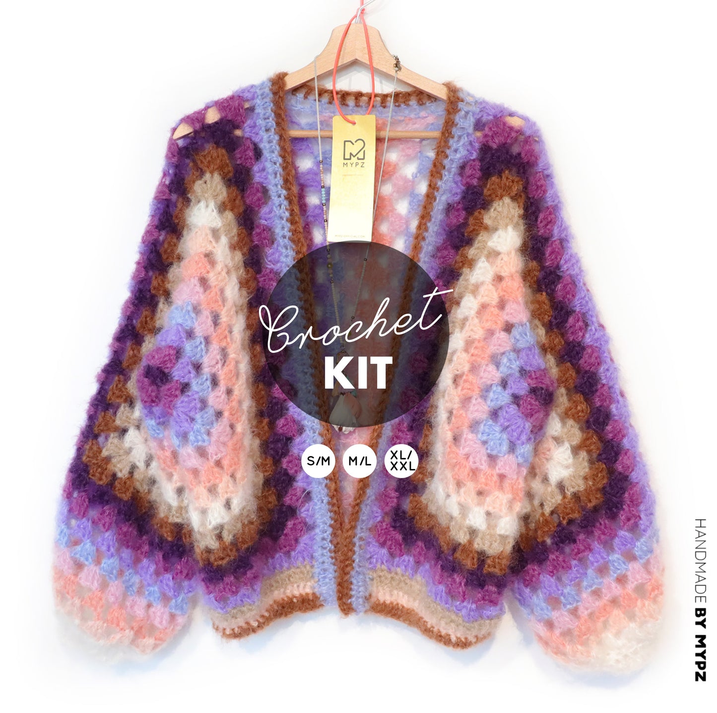 Haakpakket - MYPZ Hexagon Cardigan Elise (ENG-NL-DE)