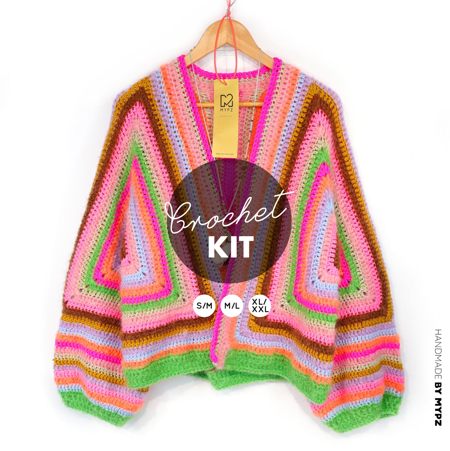 Haakpakket - MYPZ Hexagon Cardigan Vibrant Soul (ENG-NL-DE-FR-ES)